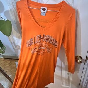 Harley Davidson orange long sleeve
